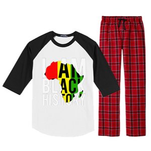 I Am Black History Month African American Pride Celebration Raglan Sleeve Pajama Set