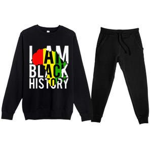 I Am Black History Month African American Pride Celebration Premium Crewneck Sweatsuit Set