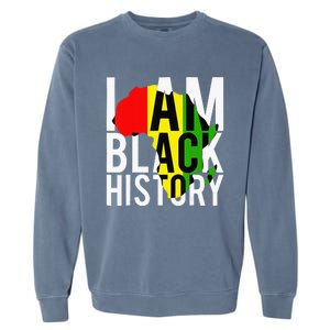 I Am Black History Month African American Pride Celebration Garment-Dyed Sweatshirt