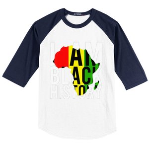 I Am Black History Month African American Pride Celebration Baseball Sleeve Shirt