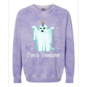 Im A Boonicorn Cute Halloween Gift Funny Ghost Unicorn Meaningful Gift Colorblast Crewneck Sweatshirt