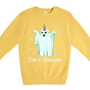 Im A Boonicorn Cute Halloween Gift Funny Ghost Unicorn Meaningful Gift Premium Crewneck Sweatshirt