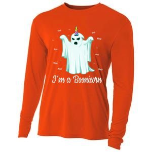 Im A Boonicorn Cute Halloween Gift Funny Ghost Unicorn Meaningful Gift Cooling Performance Long Sleeve Crew