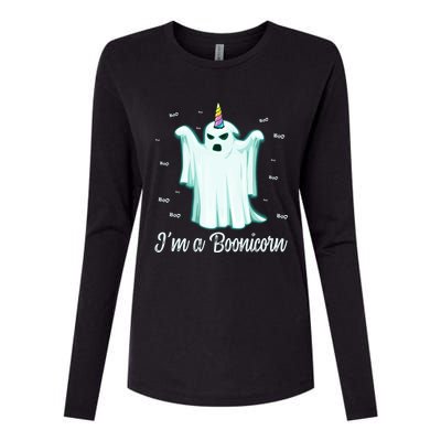 Im A Boonicorn Cute Halloween Gift Funny Ghost Unicorn Meaningful Gift Womens Cotton Relaxed Long Sleeve T-Shirt