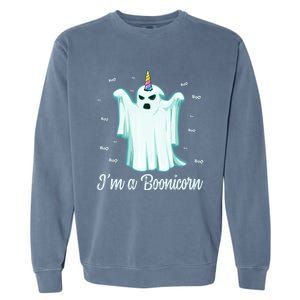 Im A Boonicorn Cute Halloween Gift Funny Ghost Unicorn Meaningful Gift Garment-Dyed Sweatshirt