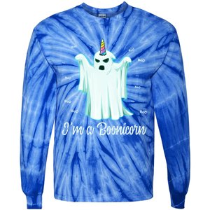 Im A Boonicorn Cute Halloween Gift Funny Ghost Unicorn Meaningful Gift Tie-Dye Long Sleeve Shirt