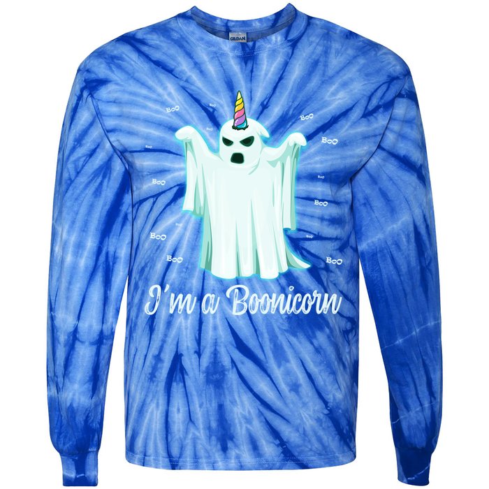 Im A Boonicorn Cute Halloween Gift Funny Ghost Unicorn Meaningful Gift Tie-Dye Long Sleeve Shirt