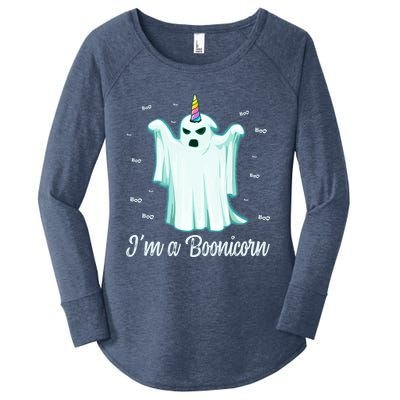 Im A Boonicorn Cute Halloween Gift Funny Ghost Unicorn Meaningful Gift Women's Perfect Tri Tunic Long Sleeve Shirt