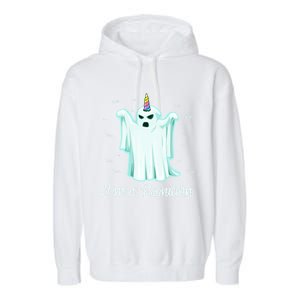 Im A Boonicorn Cute Halloween Gift Funny Ghost Unicorn Meaningful Gift Garment-Dyed Fleece Hoodie