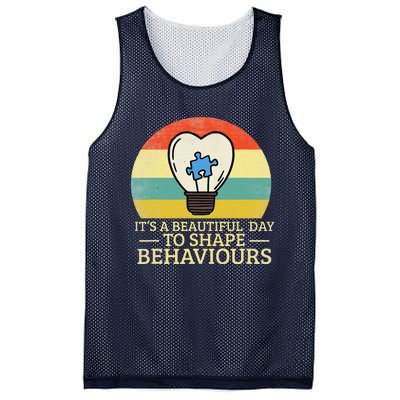 It's A Beautiful Day To Shape Behaviors Autism Teacher Mesh Reversible Basketball Jersey Tank