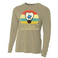 It's A Beautiful Day To Shape Behaviors Autism Teacher Cooling Performance Long Sleeve Crew