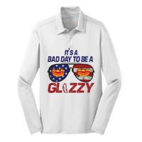 Its A Bad Day To Be A Glizzy Funny Hotdog Silk Touch Performance Long Sleeve Polo