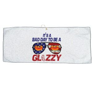 Its A Bad Day To Be A Glizzy Funny Hotdog Large Microfiber Waffle Golf Towel