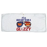 Its A Bad Day To Be A Glizzy Funny Hotdog Large Microfiber Waffle Golf Towel