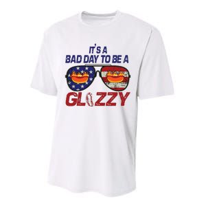 Its A Bad Day To Be A Glizzy Funny Hotdog Performance Sprint T-Shirt