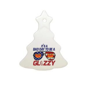 Its A Bad Day To Be A Glizzy Funny Hotdog Ceramic Tree Ornament