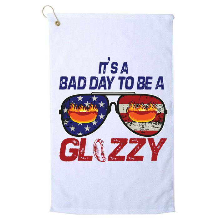 Its A Bad Day To Be A Glizzy Funny Hotdog Platinum Collection Golf Towel