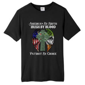 Irish American By Birth Irish By Blood St Patricks Day Tall Fusion ChromaSoft Performance T-Shirt