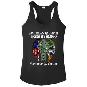 Irish American By Birth Irish By Blood St Patricks Day Ladies PosiCharge Competitor Racerback Tank