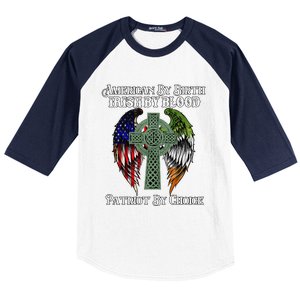 Irish American By Birth Irish By Blood St Patricks Day Baseball Sleeve Shirt