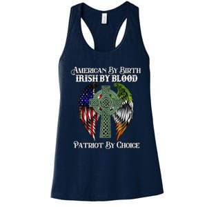 Irish American By Birth Irish By Blood St Patricks Day Women's Racerback Tank