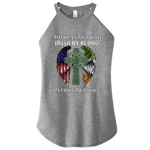 Irish American By Birth Irish By Blood St Patricks Day Women's Perfect Tri Rocker Tank