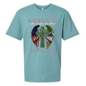 Irish American By Birth Irish By Blood St Patricks Day Sueded Cloud Jersey T-Shirt