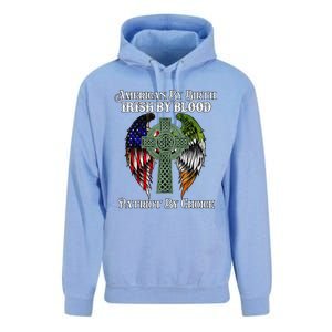 Irish American By Birth Irish By Blood St Patricks Day Unisex Surf Hoodie