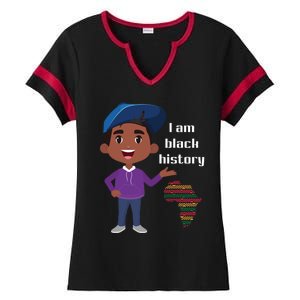 I Am Black History Black Ancestry African American Gift Ladies Halftime Notch Neck Tee