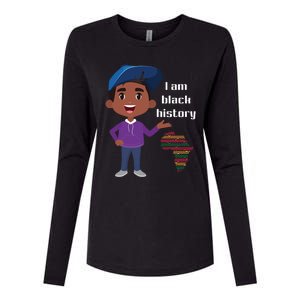 I Am Black History Black Ancestry African American Gift Womens Cotton Relaxed Long Sleeve T-Shirt