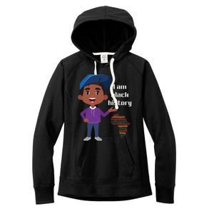 I Am Black History Black Ancestry African American Gift Women's Fleece Hoodie