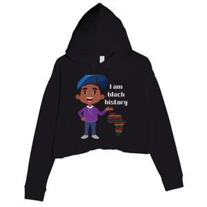 I Am Black History Black Ancestry African American Gift Crop Fleece Hoodie