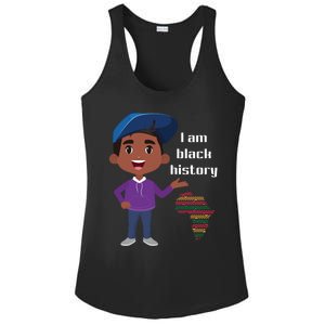 I Am Black History Black Ancestry African American Gift Ladies PosiCharge Competitor Racerback Tank