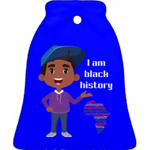 I Am Black History Black Ancestry African American Gift Ceramic Bell Ornament