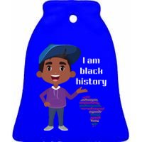 I Am Black History Black Ancestry African American Gift Ceramic Bell Ornament