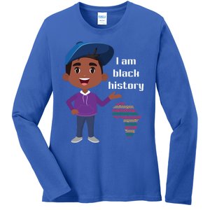 I Am Black History Black Ancestry African American Gift Ladies Long Sleeve Shirt