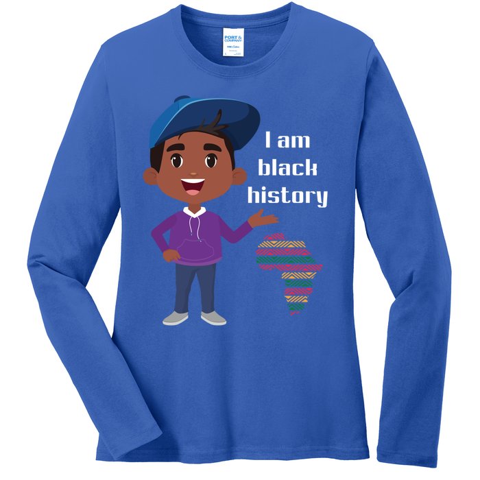 I Am Black History Black Ancestry African American Gift Ladies Long Sleeve Shirt