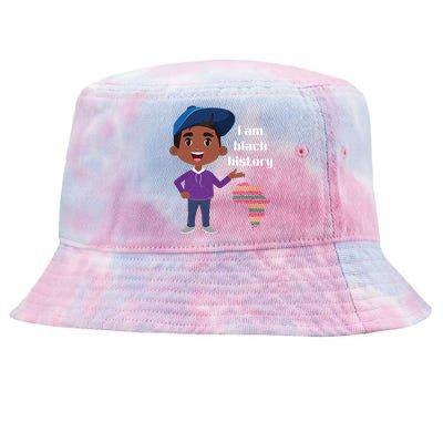 I Am Black History Black Ancestry African American Gift Tie-Dyed Bucket Hat