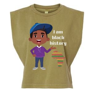 I Am Black History Black Ancestry African American Gift Garment-Dyed Women's Muscle Tee