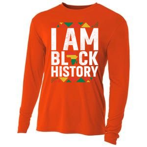 I Am Black History Black History Month Africa Map Pride Gift Cooling Performance Long Sleeve Crew