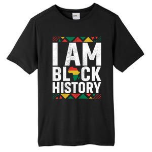 I Am Black History Black History Month Africa Map Pride Gift Tall Fusion ChromaSoft Performance T-Shirt