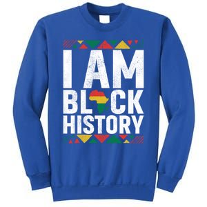 I Am Black History Black History Month Africa Map Pride Gift Sweatshirt