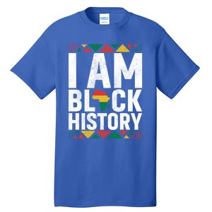 I Am Black History Black History Month Africa Map Pride Gift Tall T-Shirt