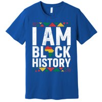 I Am Black History Black History Month Africa Map Pride Gift Premium T-Shirt