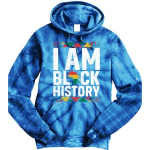 I Am Black History Black History Month Africa Map Pride Gift Tie Dye Hoodie