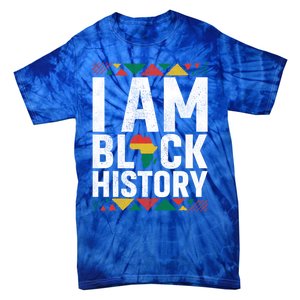 I Am Black History Black History Month Africa Map Pride Gift Tie-Dye T-Shirt