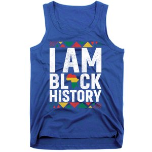 I Am Black History Black History Month Africa Map Pride Gift Tank Top