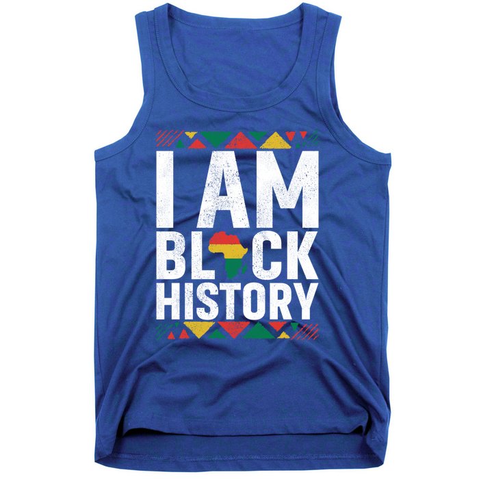 I Am Black History Black History Month Africa Map Pride Gift Tank Top