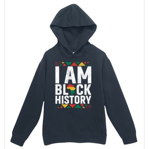 I Am Black History Black History Month Africa Map Pride Gift Urban Pullover Hoodie