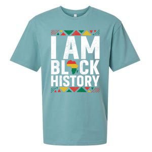 I Am Black History Black History Month Africa Map Pride Gift Sueded Cloud Jersey T-Shirt